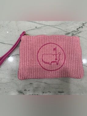 Masters Pink Woven Wristlet Clutch